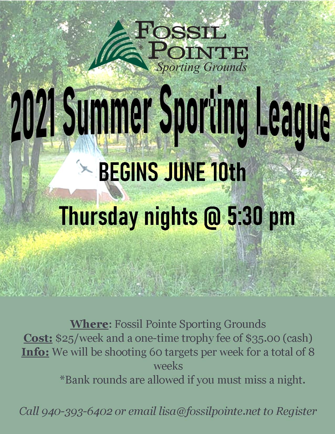 Summer Sporting League Starts - Fossil Pointe