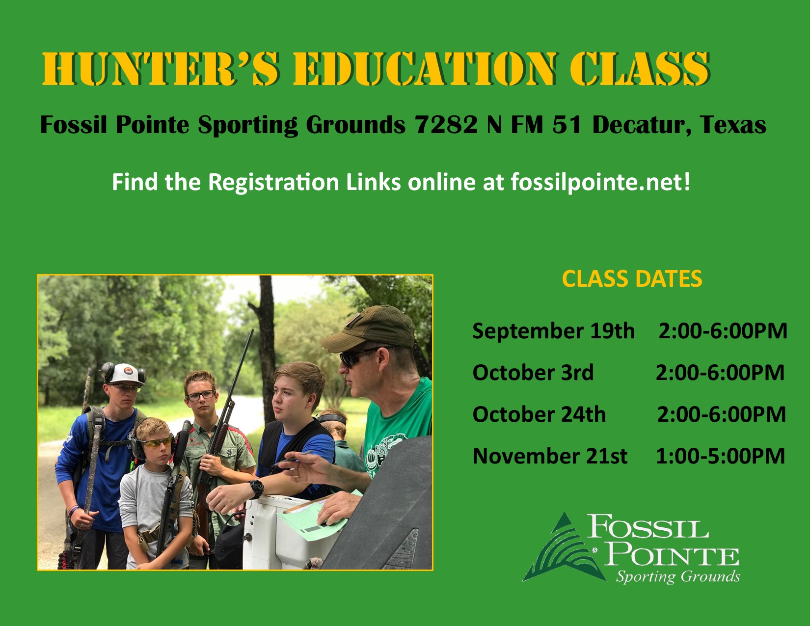 Hunters Education Course Fossil Pointe